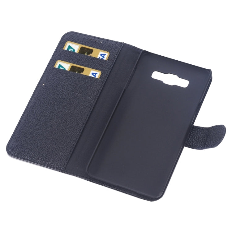 Litchi Texture Leather Case with Holder & Card Slots for Galaxy A7 / A700F