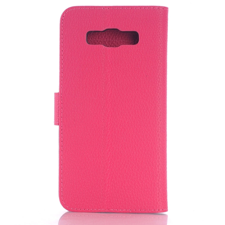 Litchi Texture Leather Case with Holder & Card Slots for Galaxy A7 / A700F