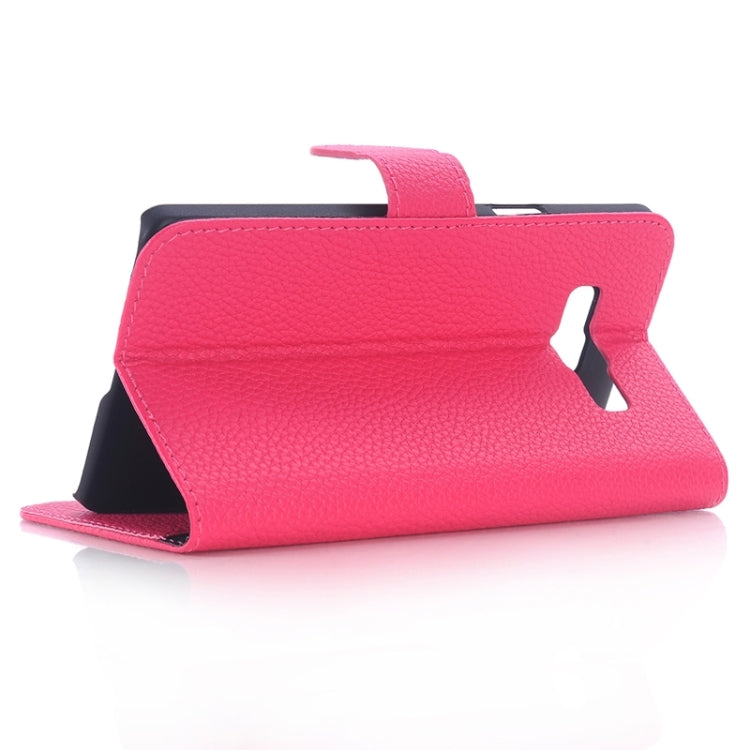 Litchi Texture Leather Case with Holder & Card Slots for Galaxy A7 / A700F