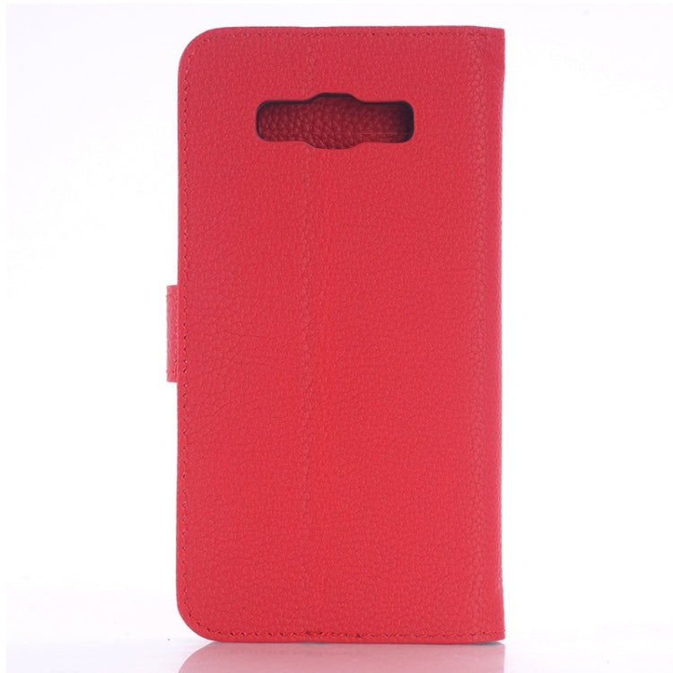 Litchi Texture Leather Case with Holder & Card Slots for Galaxy A7 / A700F