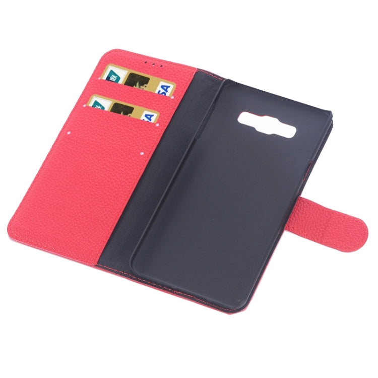 Litchi Texture Leather Case with Holder & Card Slots for Galaxy A7 / A700F
