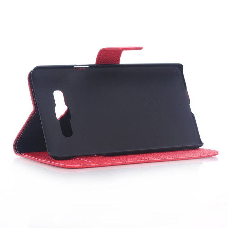 Litchi Texture Leather Case with Holder & Card Slots for Galaxy A7 / A700F