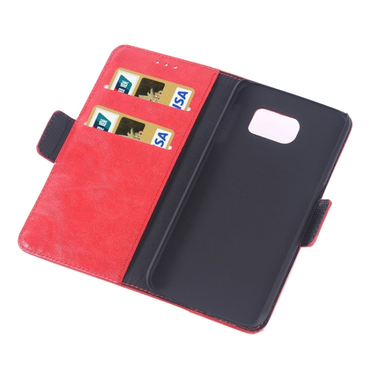 For Galaxy S6 / G920 Oil Skin Texture Leather Case with Holder & Card Slots