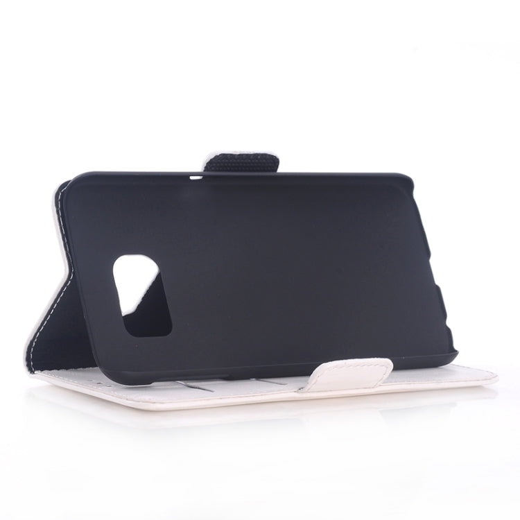 For Galaxy S6 / G920 Oil Skin Texture Leather Case with Holder & Card Slots