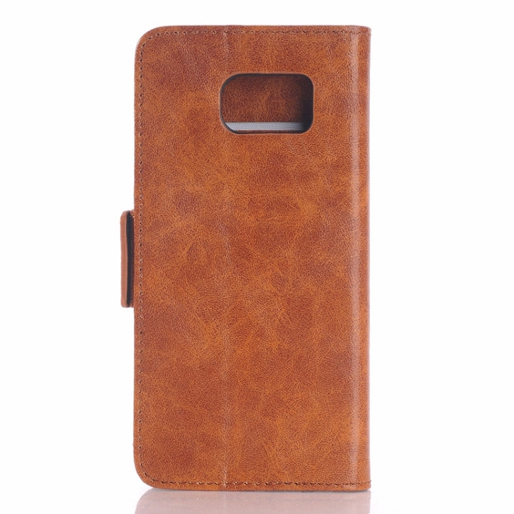 For Galaxy S6 / G920 Oil Skin Texture Leather Case with Holder & Card Slots