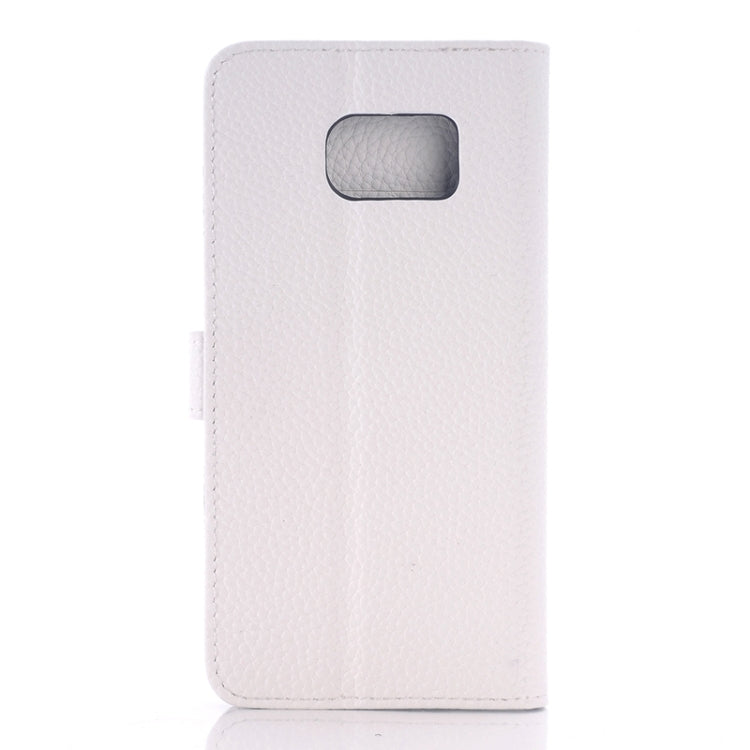 For Galaxy S6 / G920 Litchi Texture Leather Case with Holder & Card Slots