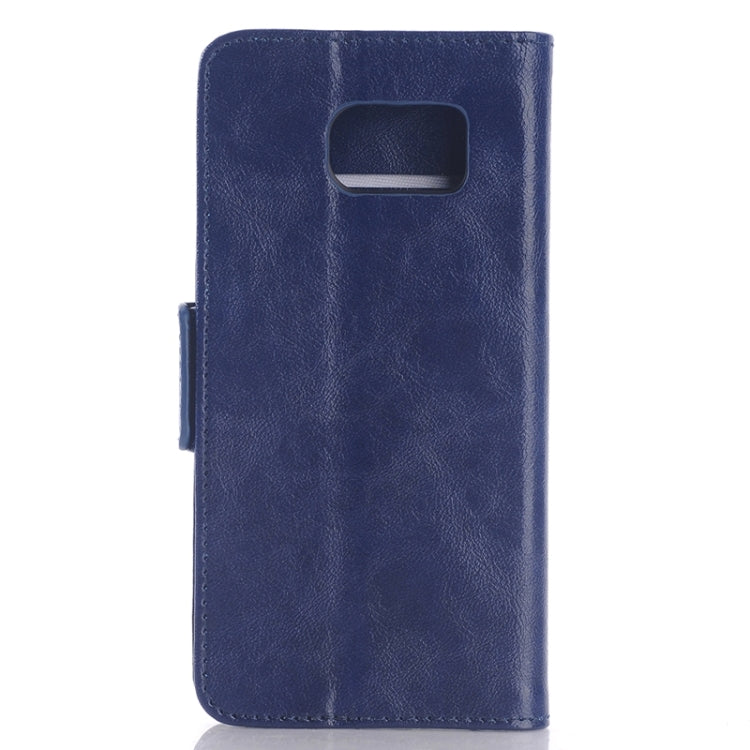 For Galaxy S6 Edge Oil Skin Texture Leather Case with Holder & Card Slots