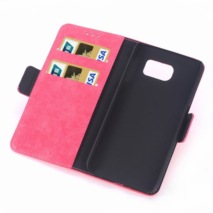 For Galaxy S6 Edge Oil Skin Texture Leather Case with Holder & Card Slots