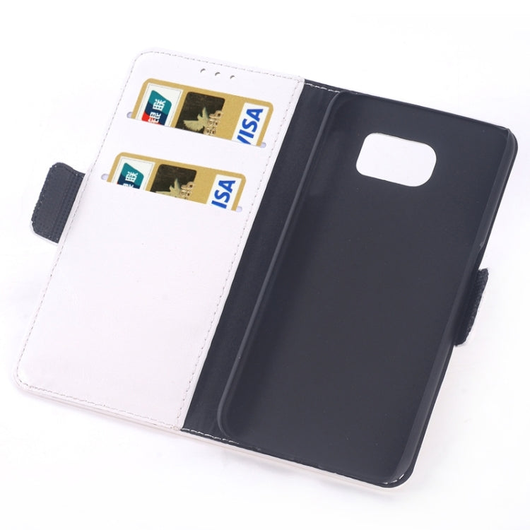For Galaxy S6 Edge Oil Skin Texture Leather Case with Holder & Card Slots
