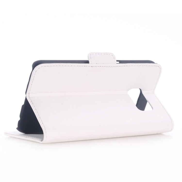 For Galaxy S6 Edge Oil Skin Texture Leather Case with Holder & Card Slots