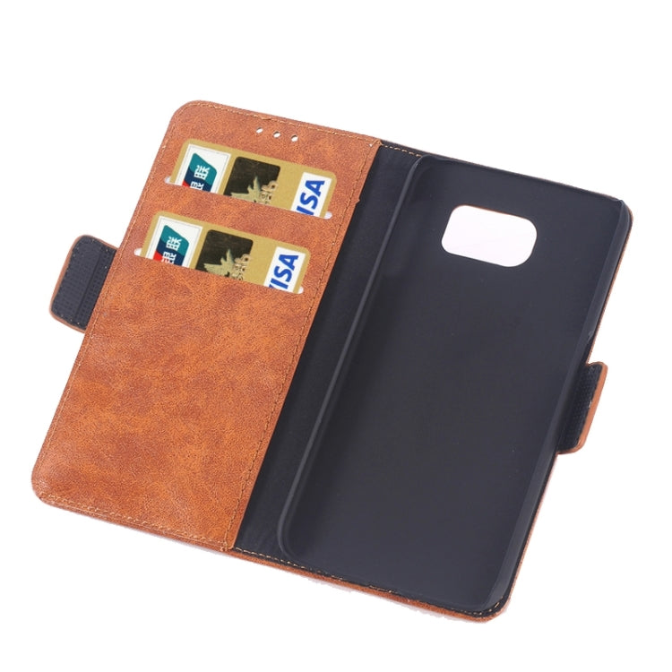 For Galaxy S6 Edge Oil Skin Texture Leather Case with Holder & Card Slots