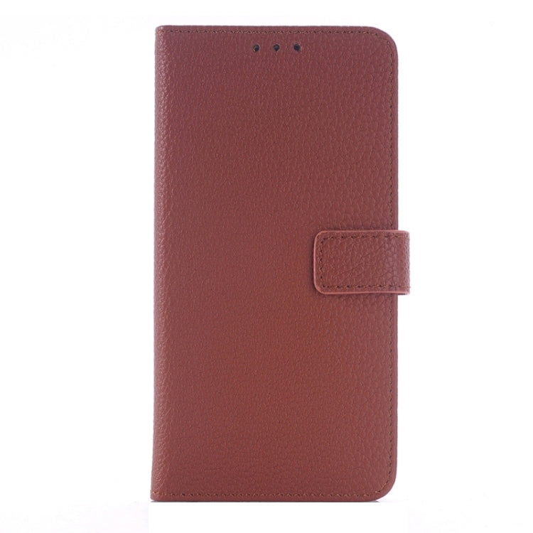 For Galaxy S6 Edge Litchi Texture Leather Case with Holder & Card Slots