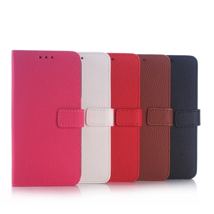 For Galaxy S6 Edge Litchi Texture Leather Case with Holder & Card Slots