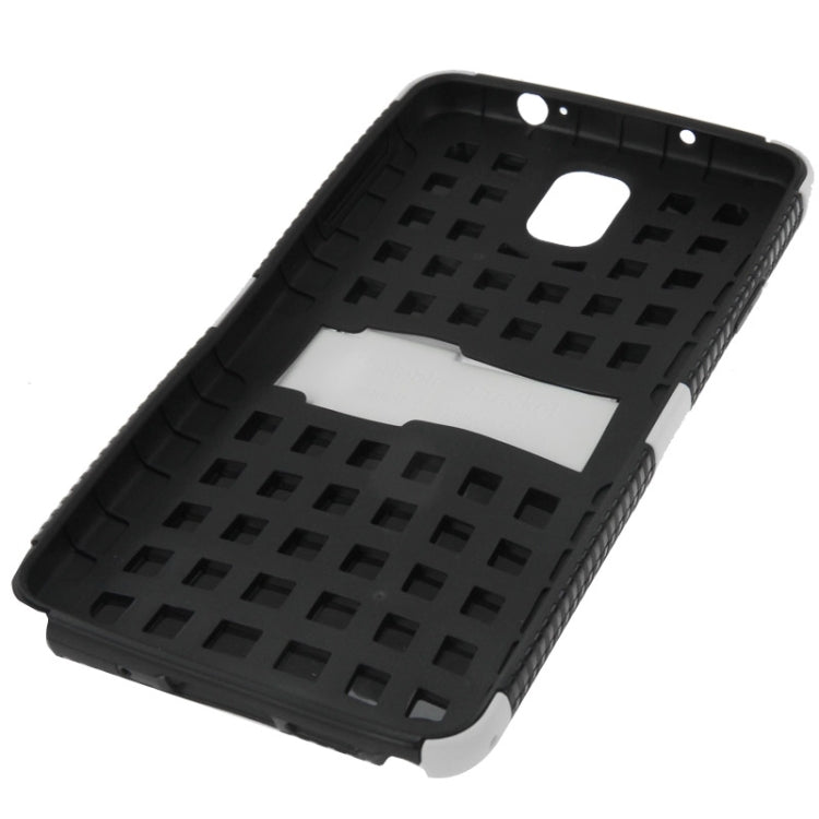 Grid Texture Plastics + TPU Combination Case with Holder for Galaxy Note III