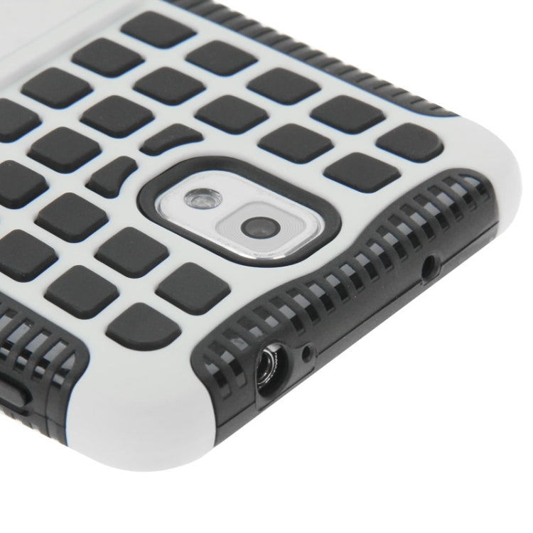 Grid Texture Plastics + TPU Combination Case with Holder for Galaxy Note III