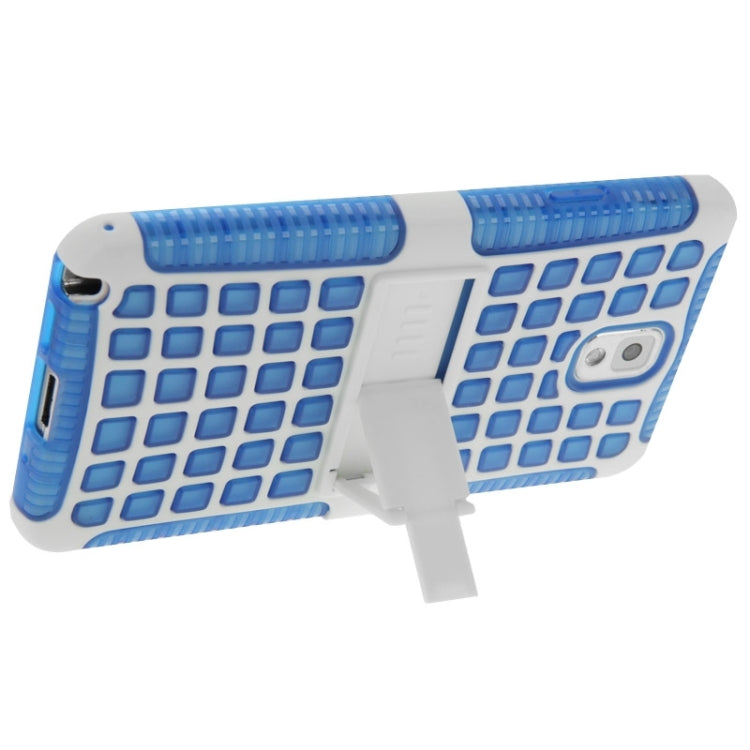 Grid Texture Plastics + TPU Combination Case with Holder for Galaxy Note III