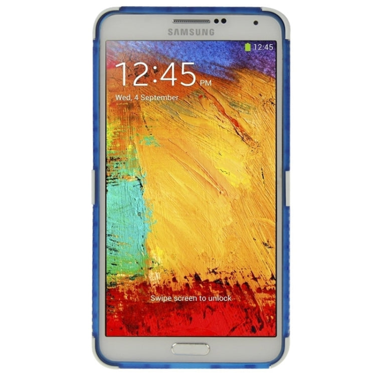 Grid Texture Plastics + TPU Combination Case with Holder for Galaxy Note III