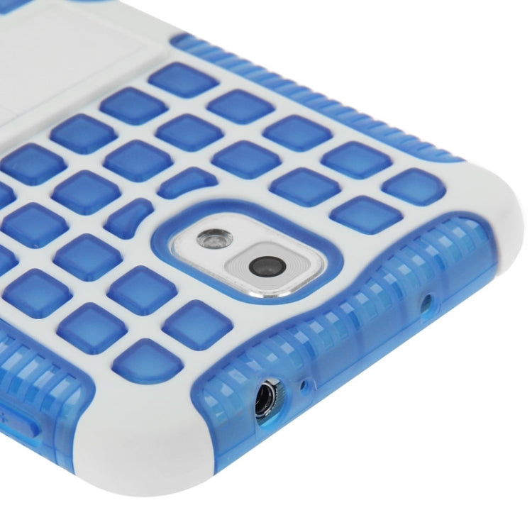Grid Texture Plastics + TPU Combination Case with Holder for Galaxy Note III