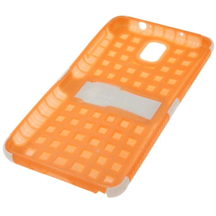 Grid Texture Plastics + TPU Combination Case with Holder for Galaxy Note III