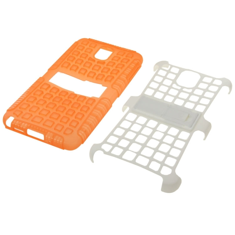 Grid Texture Plastics + TPU Combination Case with Holder for Galaxy Note III