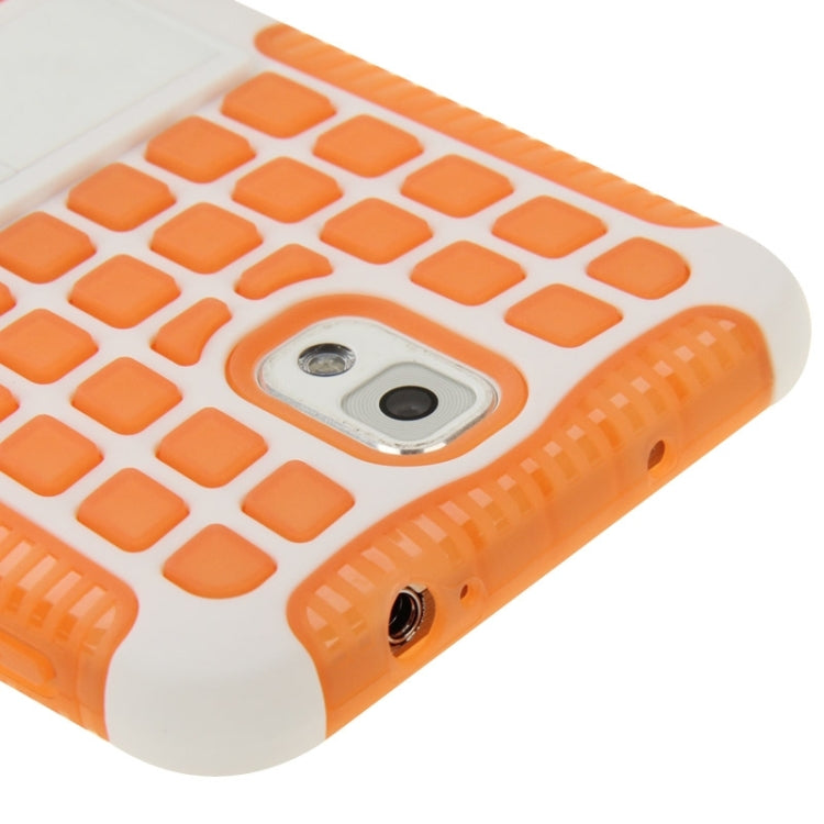 Grid Texture Plastics + TPU Combination Case with Holder for Galaxy Note III