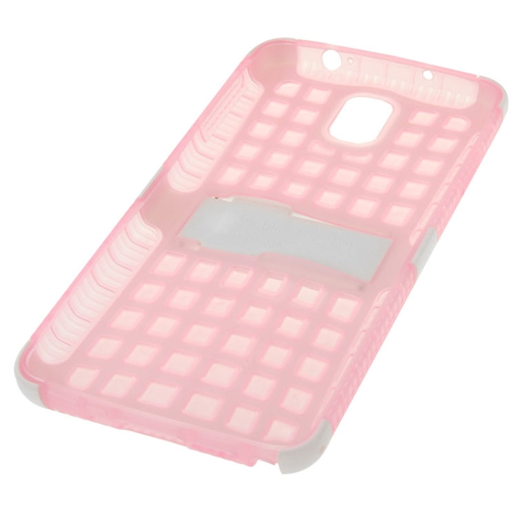 Grid Texture Plastics + TPU Combination Case with Holder for Galaxy Note III