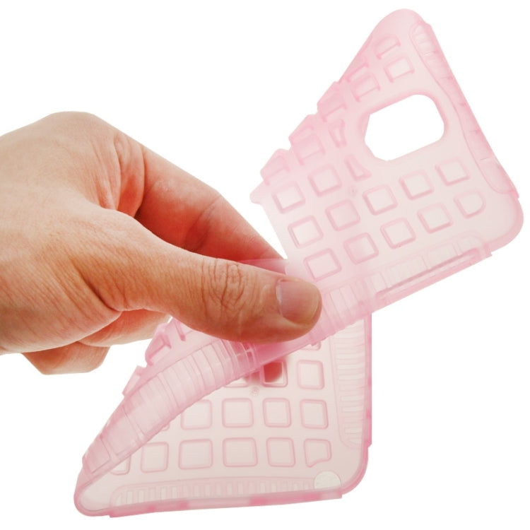 Grid Texture Plastics + TPU Combination Case with Holder for Galaxy Note III
