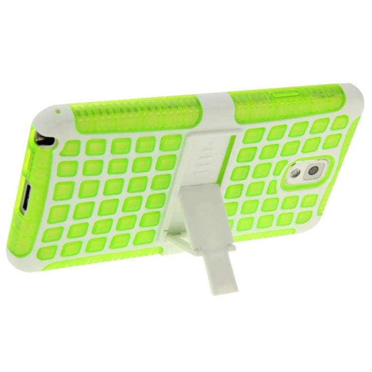 Grid Texture Plastics + TPU Combination Case with Holder for Galaxy Note III