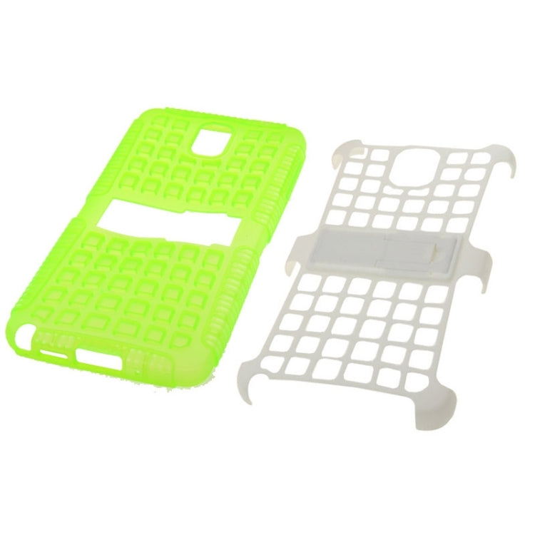 Grid Texture Plastics + TPU Combination Case with Holder for Galaxy Note III