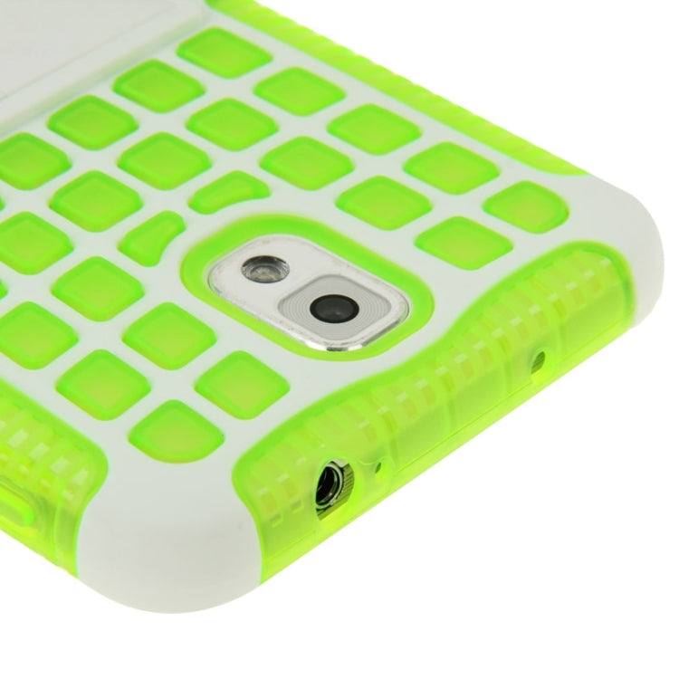 Grid Texture Plastics + TPU Combination Case with Holder for Galaxy Note III