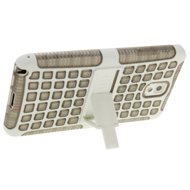 Grid Texture Plastics + TPU Combination Case with Holder for Galaxy Note III