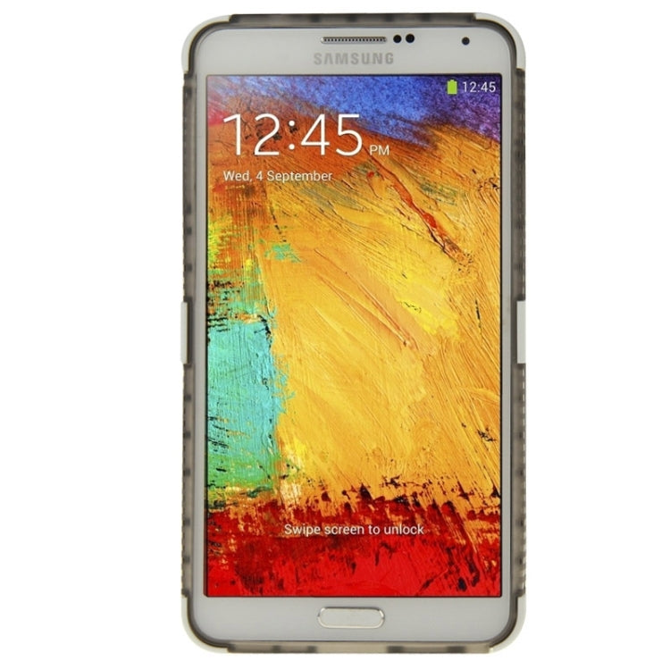 Grid Texture Plastics + TPU Combination Case with Holder for Galaxy Note III