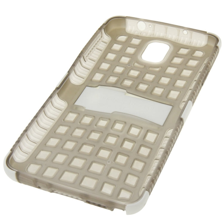 Grid Texture Plastics + TPU Combination Case with Holder for Galaxy Note III