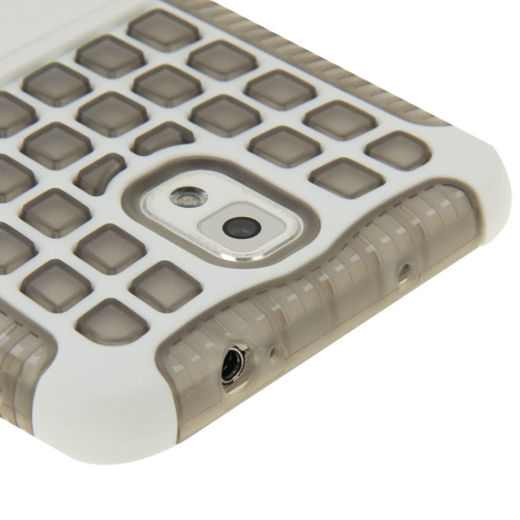 Grid Texture Plastics + TPU Combination Case with Holder for Galaxy Note III