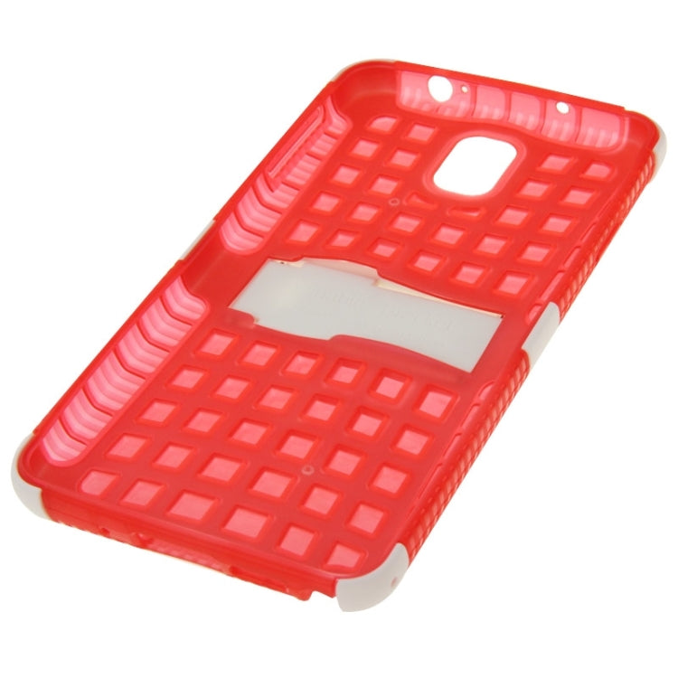 Grid Texture Plastics + TPU Combination Case with Holder for Galaxy Note III