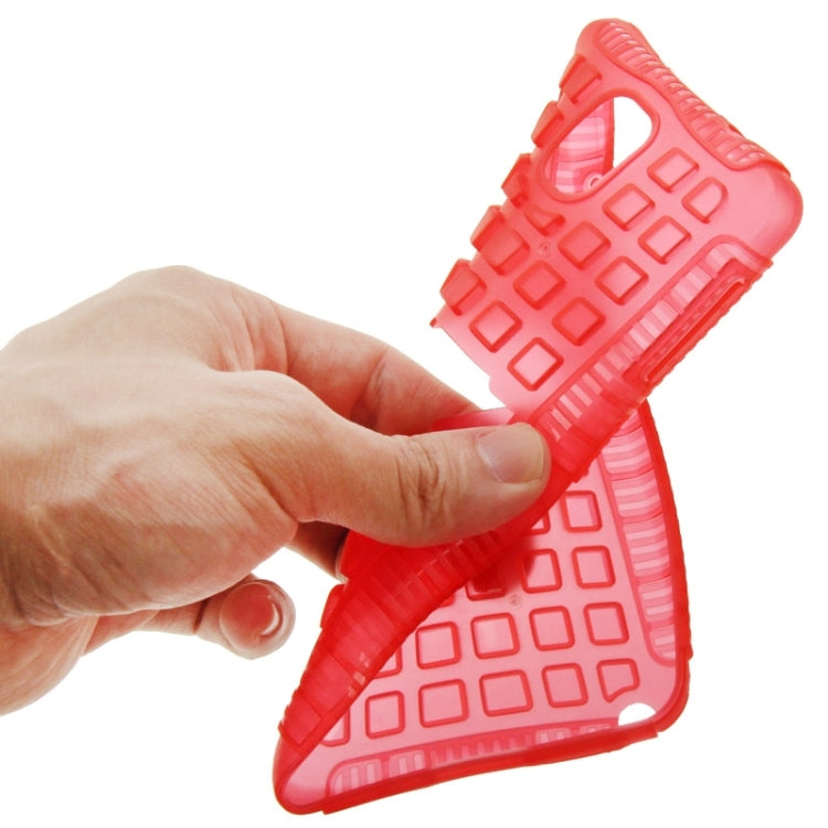 Grid Texture Plastics + TPU Combination Case with Holder for Galaxy Note III