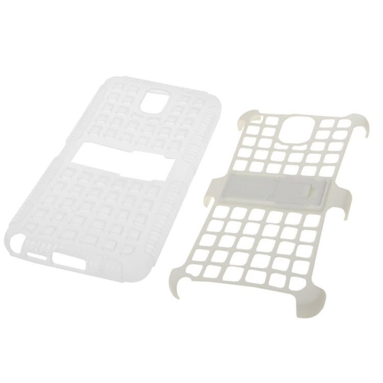 Grid Texture Plastics + TPU Combination Case with Holder for Galaxy Note III