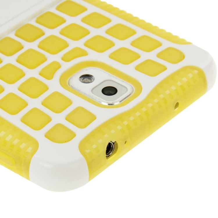 Grid Texture Plastics + TPU Combination Case with Holder for Galaxy Note III