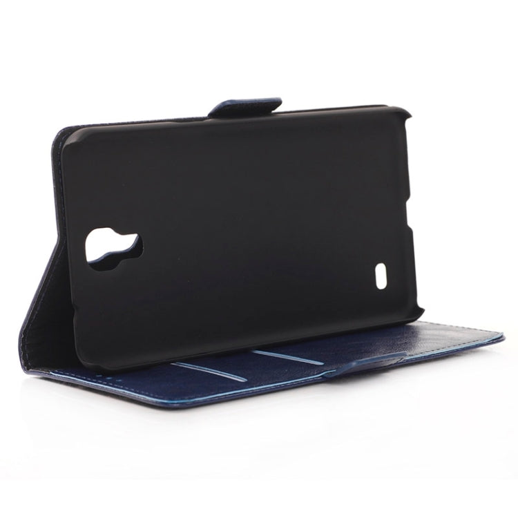 Oil Skin Texture Horizontal Flip Leather Case with Card Slots & Wallet & Holder for Galaxy Mega 2 / G750F