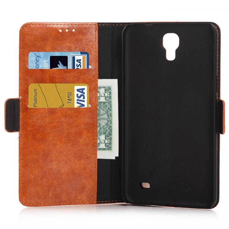 Oil Skin Texture Horizontal Flip Leather Case with Card Slots & Wallet & Holder for Galaxy Mega 2 / G750F