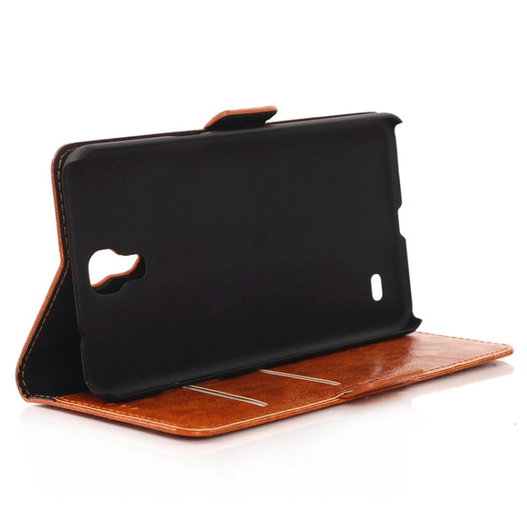 Oil Skin Texture Horizontal Flip Leather Case with Card Slots & Wallet & Holder for Galaxy Mega 2 / G750F