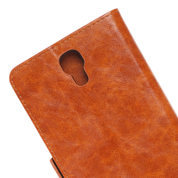 Oil Skin Texture Horizontal Flip Leather Case with Card Slots & Wallet & Holder for Galaxy Mega 2 / G750F