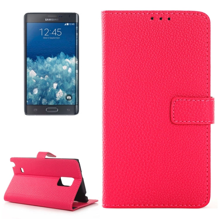 Litchi Texture Horizontal Flip Magnetic Buckle Leather Case with Card Slots & Wallet & Holder for Galaxy Note Edge / N915F