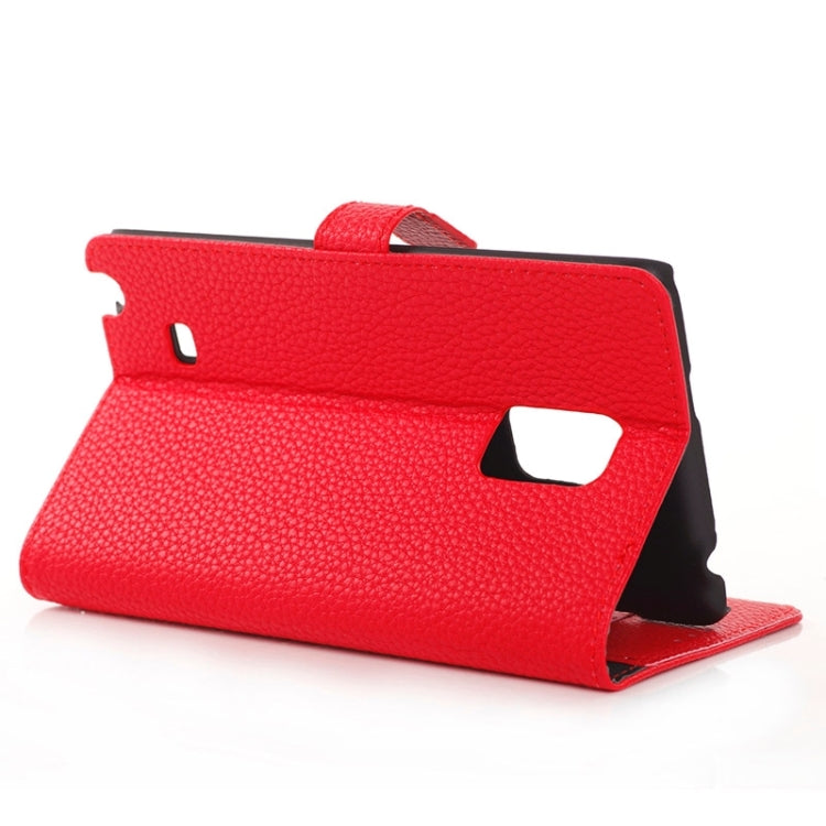 Litchi Texture Horizontal Flip Magnetic Buckle Leather Case with Card Slots & Wallet & Holder for Galaxy Note Edge / N915F