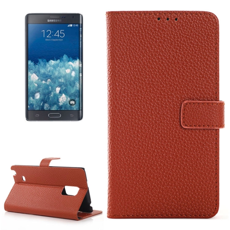 Litchi Texture Horizontal Flip Magnetic Buckle Leather Case with Card Slots & Wallet & Holder for Galaxy Note Edge / N915F
