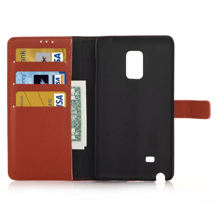 Litchi Texture Horizontal Flip Magnetic Buckle Leather Case with Card Slots & Wallet & Holder for Galaxy Note Edge / N915F