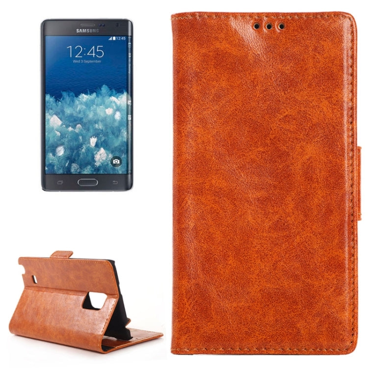 Oil Skin Texture Horizontal Flip Leather Case with Card Slots & Wallet & Holder for Galaxy Note Edge / N915F