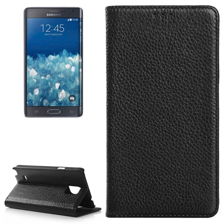 Litchi Texture Horizontal Flip PU Leather Case with Card Slots & Holder for Galaxy Note Edge / N915F