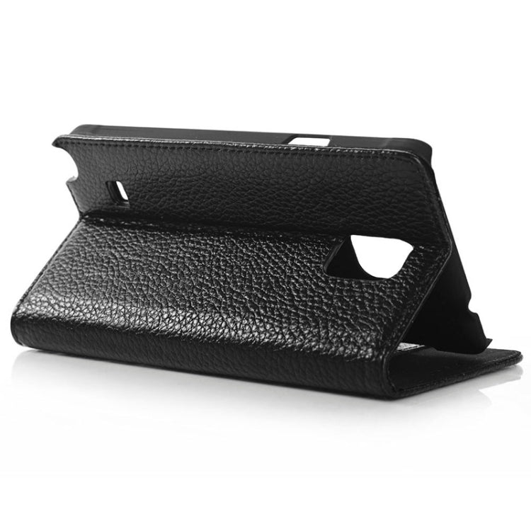 Litchi Texture Horizontal Flip PU Leather Case with Card Slots & Holder for Galaxy Note Edge / N915F