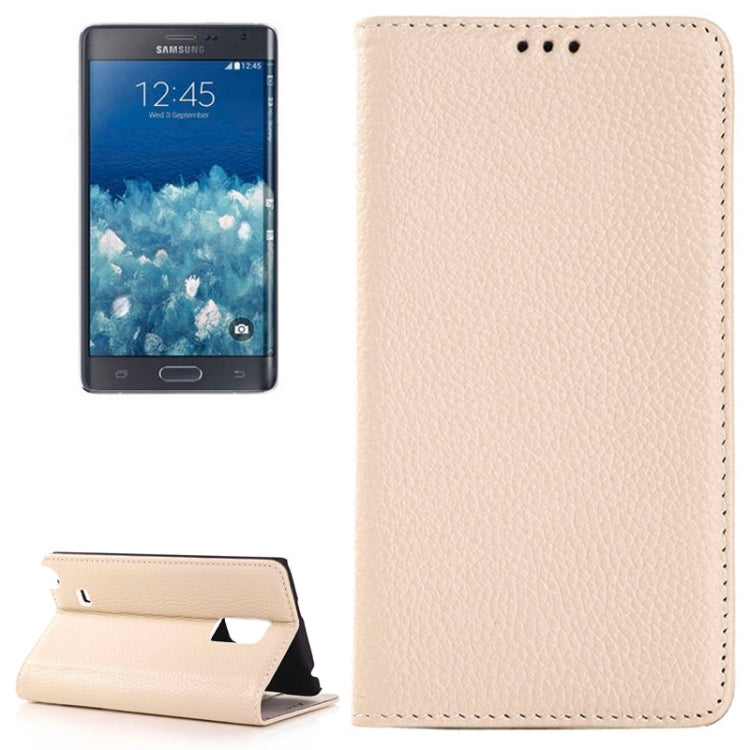 Litchi Texture Horizontal Flip PU Leather Case with Card Slots & Holder for Galaxy Note Edge / N915F